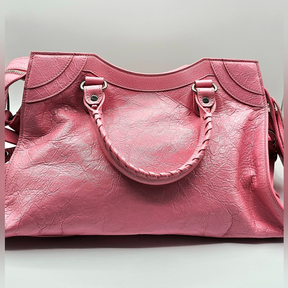 Balenciaga Neo Cagole Sweet Pink Crossbody Bag with Heart Mirror New W/ Tag - Picture 2 of 12